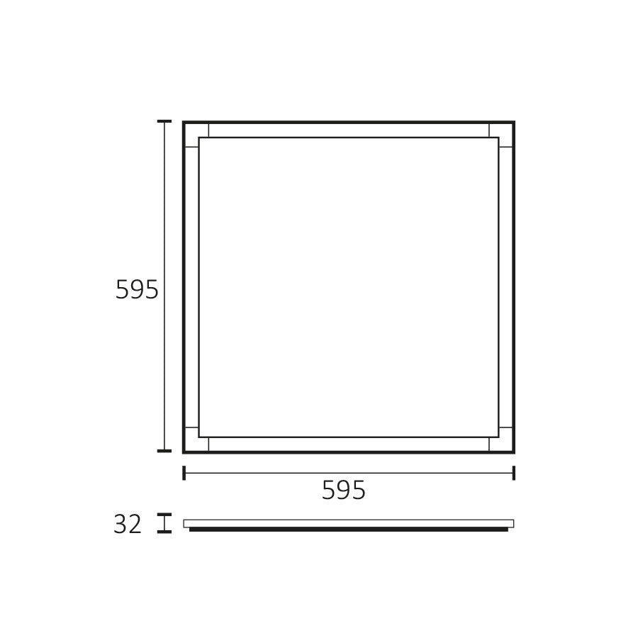 Pannello LED 60x60 cm Backlight - 40W - 5400 Lumen - Tricolor