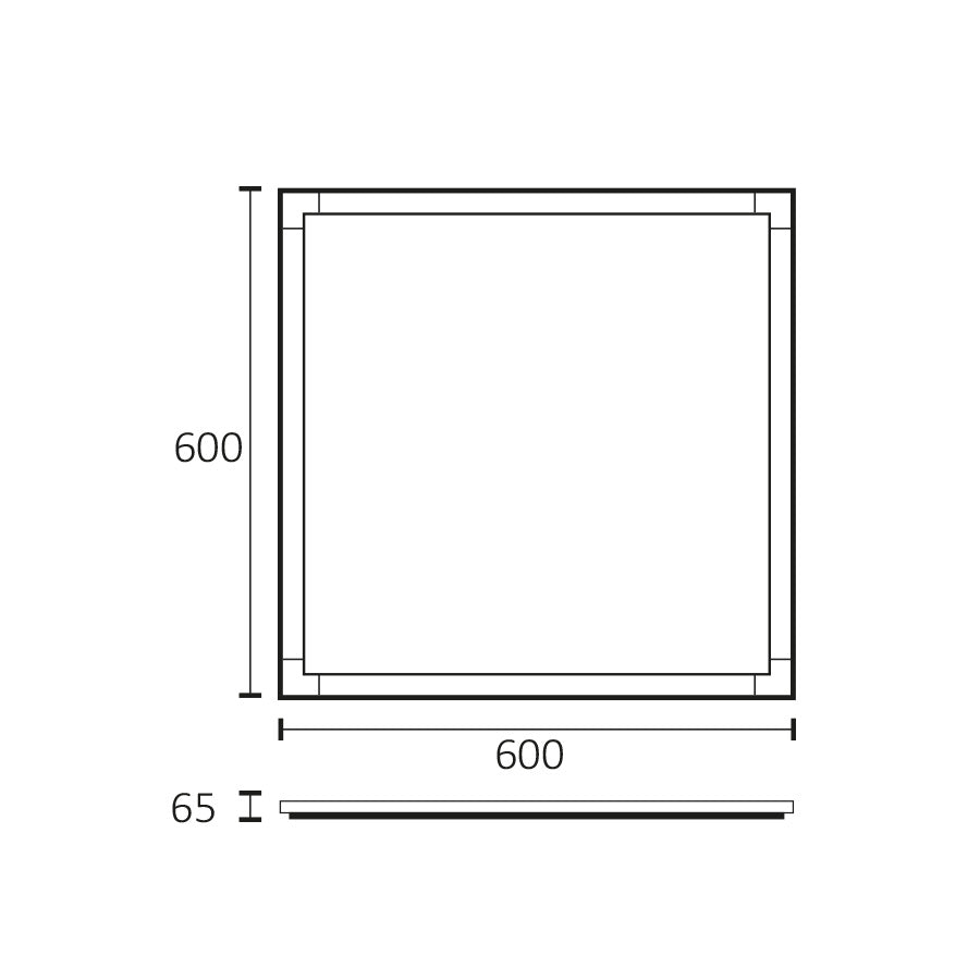 Cornice in alluminio per pannelli LED serie Gemma – Kit montaggio