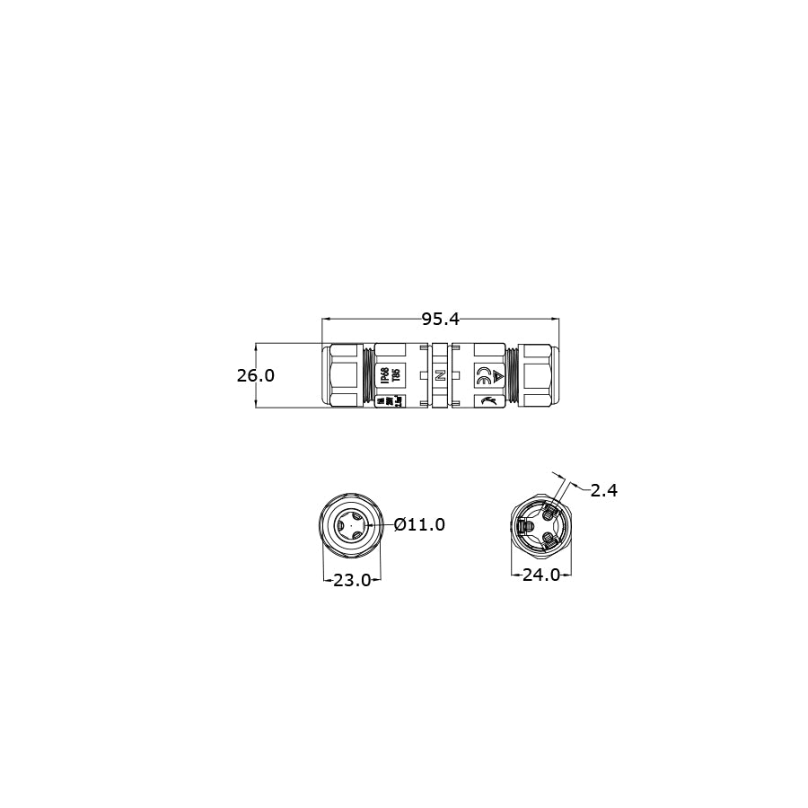 Connettore stagno IP68 per proiettori e applicazioni esterne
