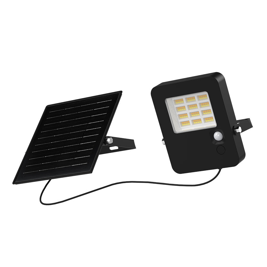 Proiettore LED Solare 15W Tricolor IP65 con sensore e telecomando – faretto esterno luce selezionabile