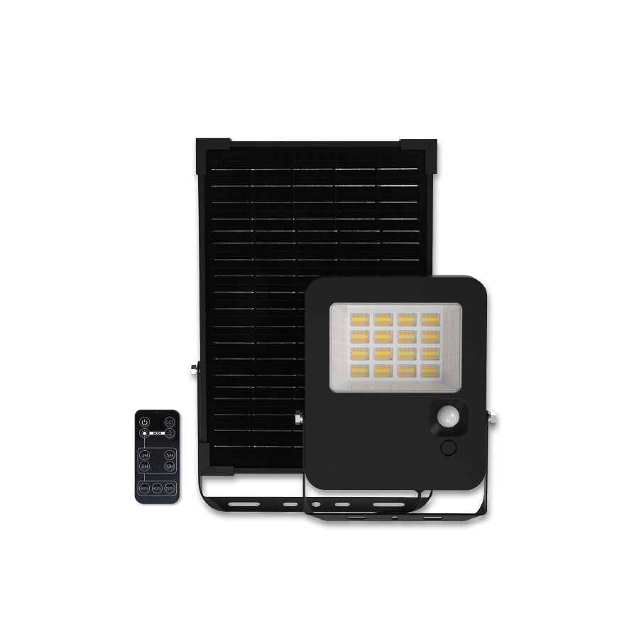 Proiettore solare LED Tricolor 32W con sensore e telecomando