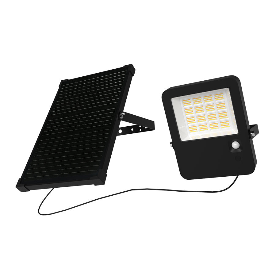 Proiettore LED Solare 60W Tricolor IP65 con sensore e telecomando – faretto esterno luce selezionabile