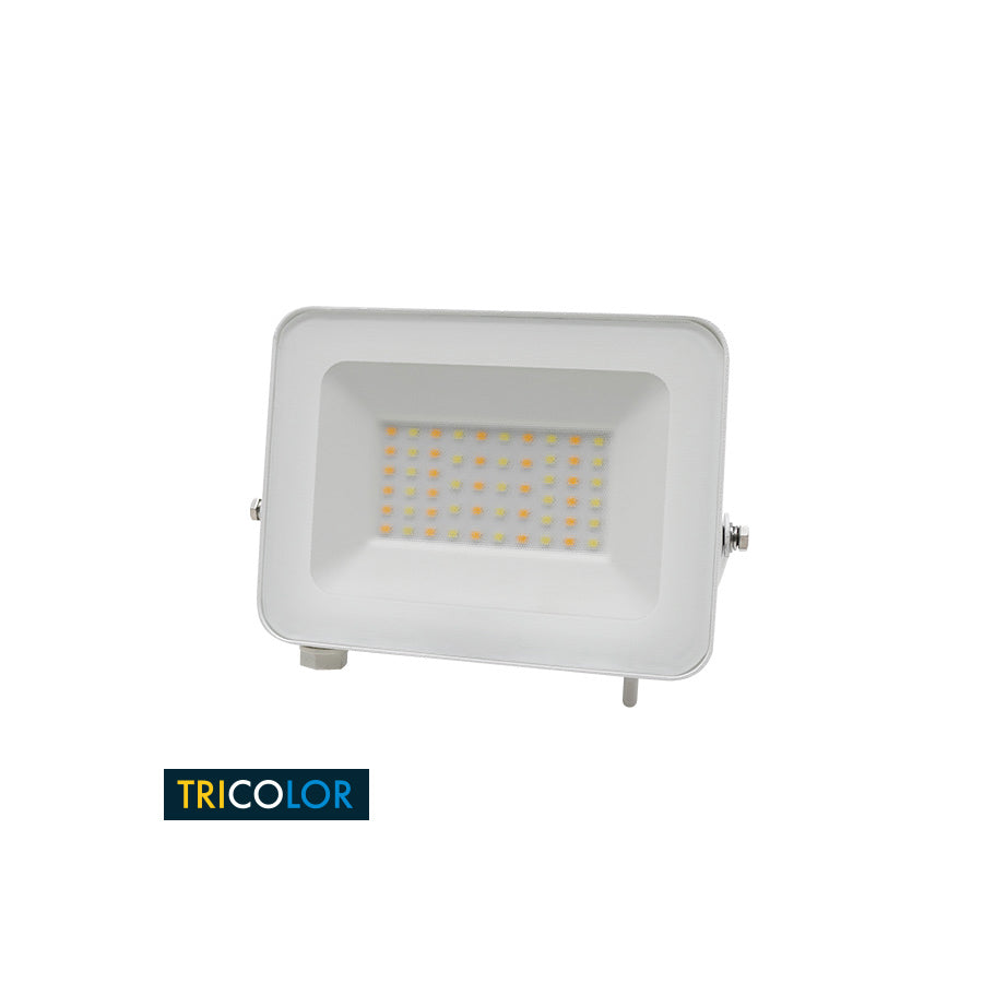 Proiettore LED 20W IP65 Tricolor con vetro antiriflesso