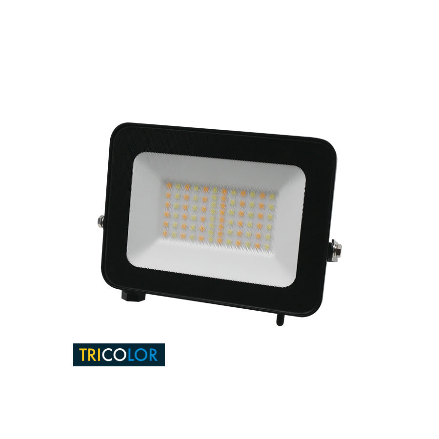 Proiettore LED 30W IP65 Tricolor con vetro antiriflesso