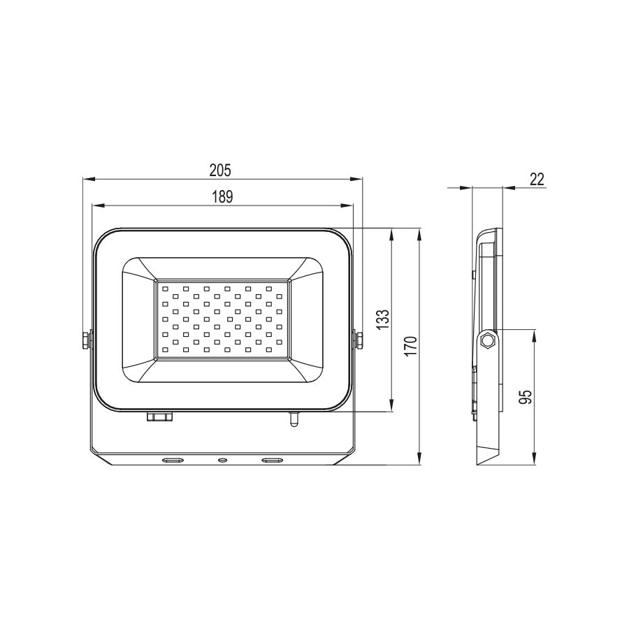 Proiettore LED 50W IP65 Tricolor con vetro antiriflesso
