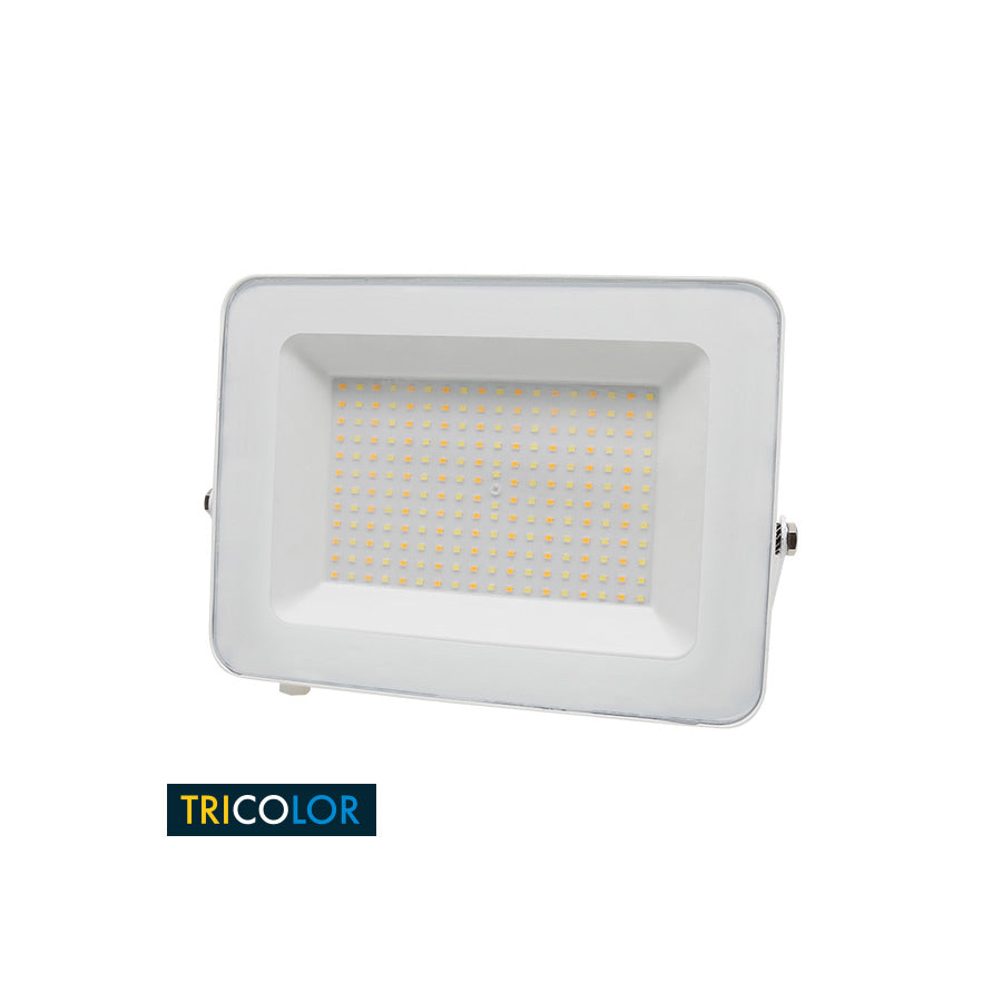 Proiettore LED 100W IP65 Tricolor con vetro antiriflesso