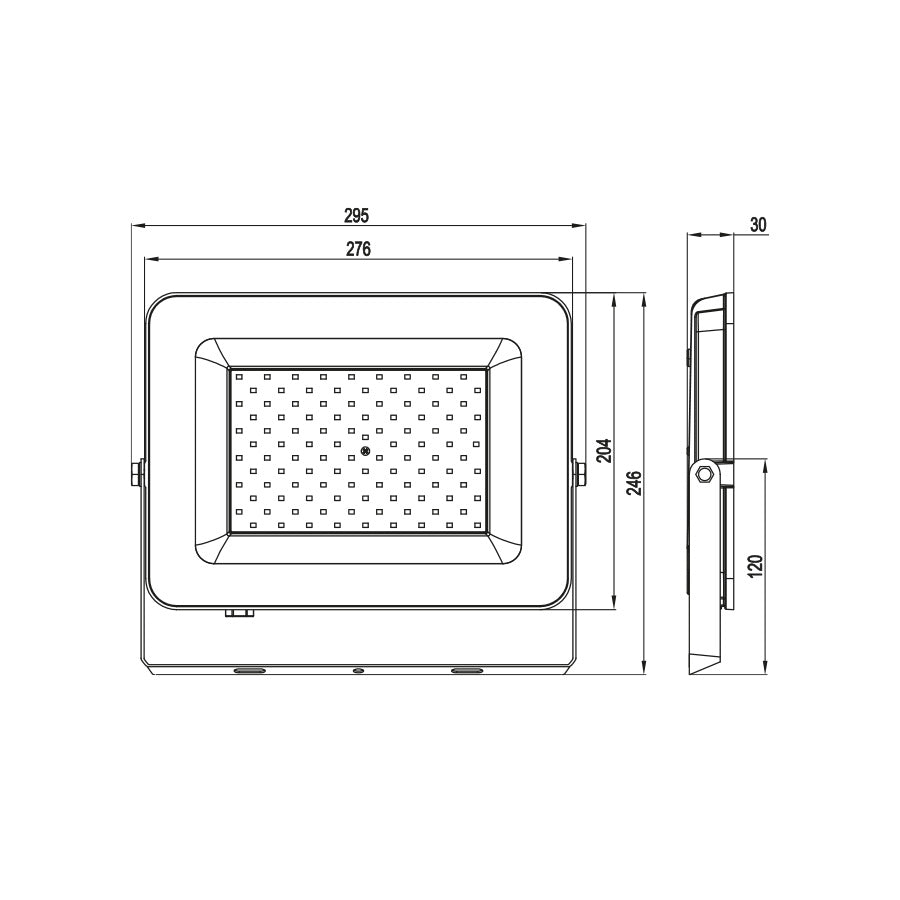 Proiettore LED 100W IP65 Tricolor con vetro antiriflesso