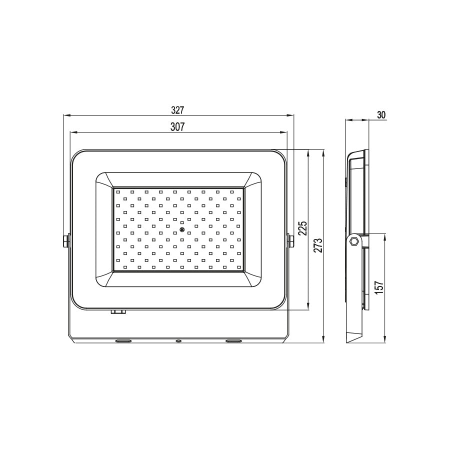 Proiettore LED 150W IP65 Tricolor con vetro antiriflesso