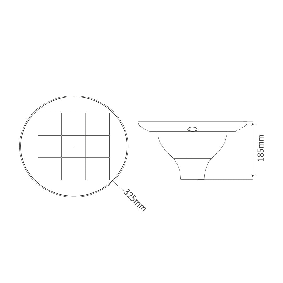Lampione LED solare 15W 2200 lumen da Palo Ø60 con sensore crepuscolare e di prossimità - Tricolor - IP65