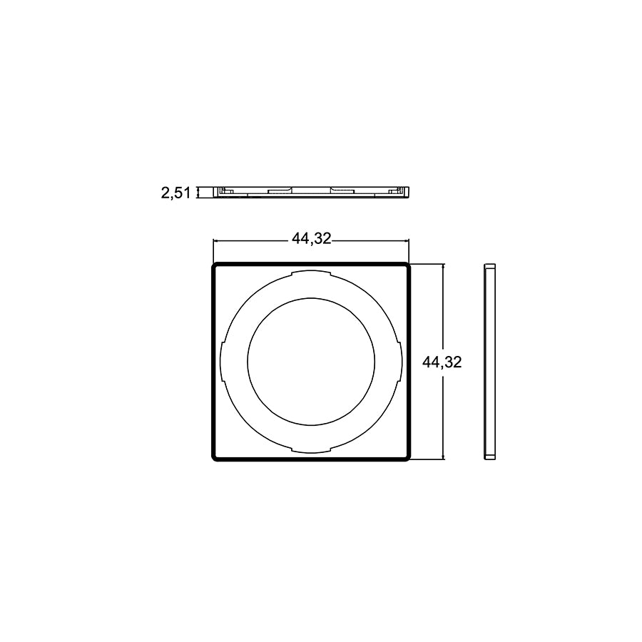 Set 4 cornici quadrate intercambiabili per faretti da incasso