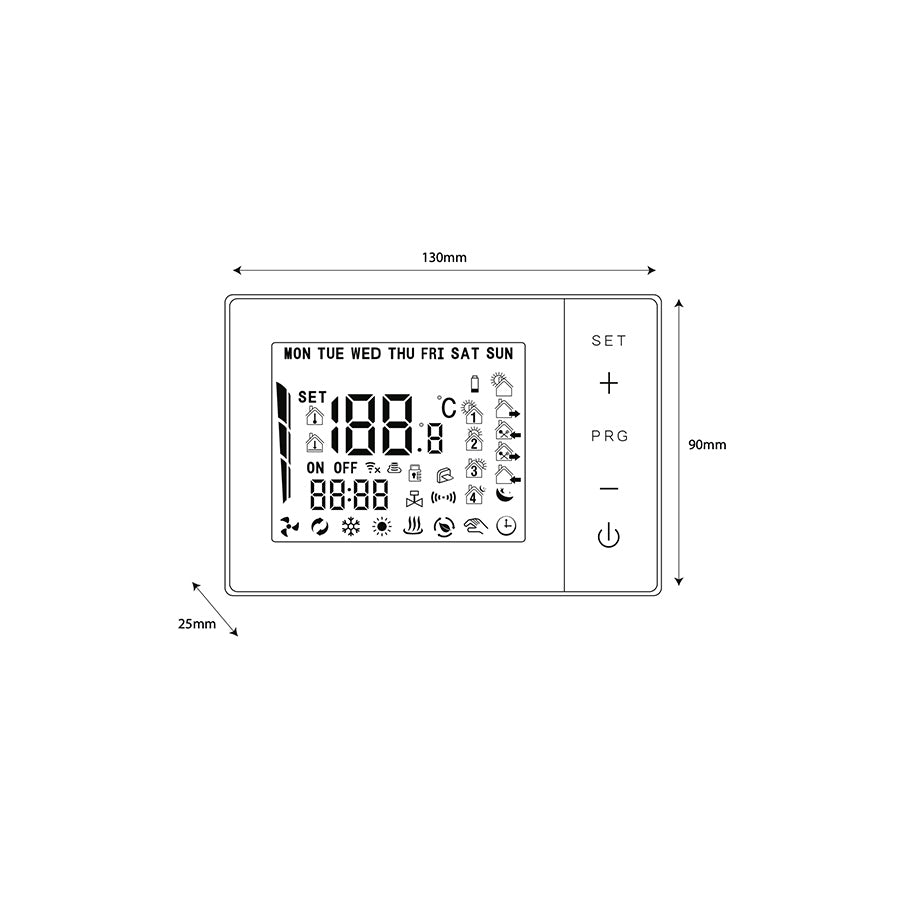 Cronotermostato programmabile settimanale wireless