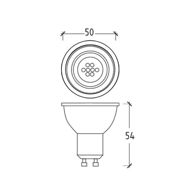 Lampada LED Spot GU10 Angolo  60° 7W – 600 lumen
