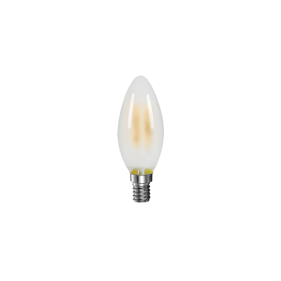 Lampada LED Candela Filamento E14 5W Smerigliata – 550 Lumen