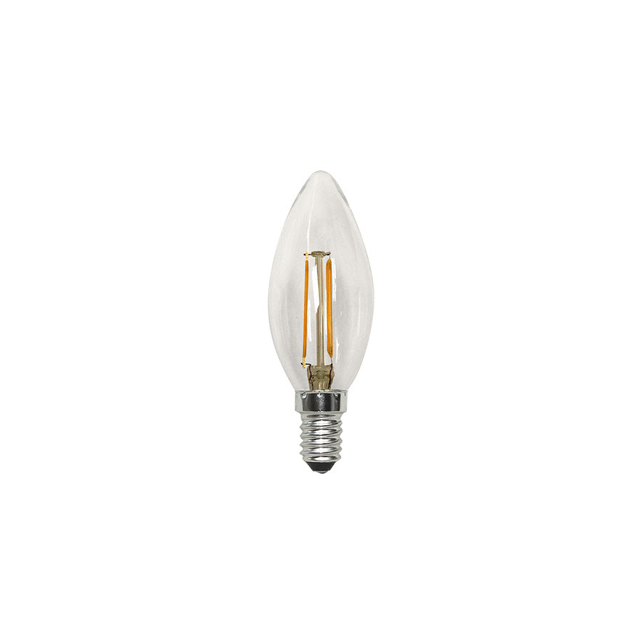Lampadina LED Candela E14 5W 4000K trasparente a filamento