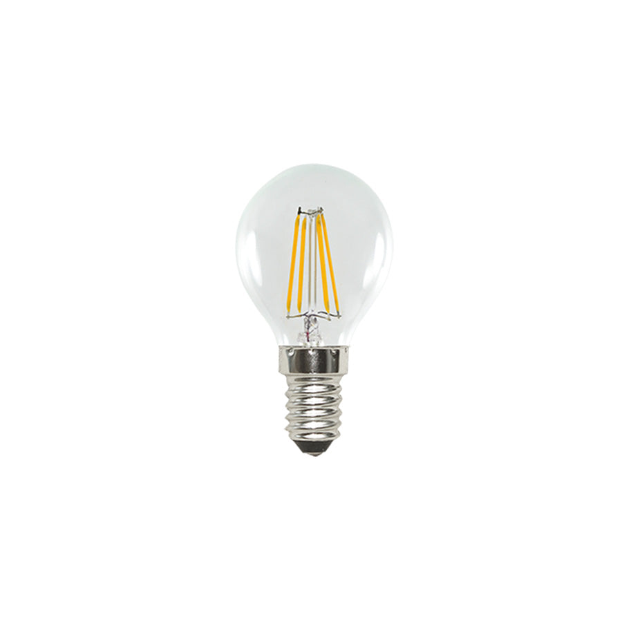 Lampada LED Sfera Filamento E14 5W Trasparente – 550 Lumen