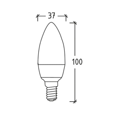 Lampada LED Candela E14 6W – 510 lumen