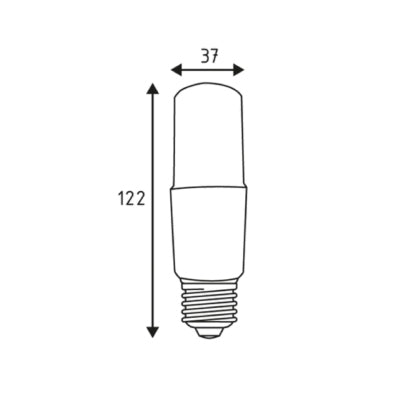 Lampada LED Tubolare E27 9W – 900 Lumen - IP44