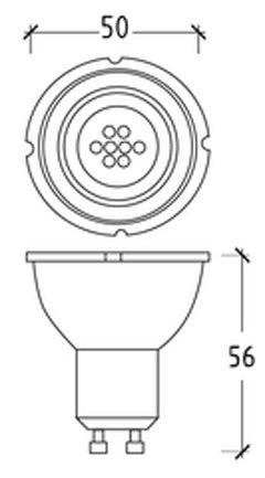 Spot LED GU10 6W – Angolo 110° – 3000K / 4200K / 6500K