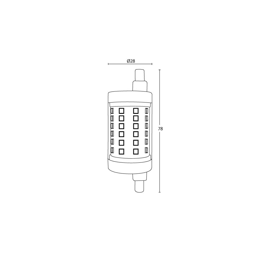 Spot LED R7S - 8W - 920 Lumen - IP20