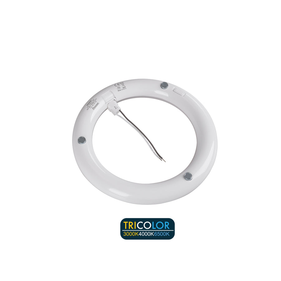 Lampada LED Circolare T9 14W C10Q Tricolor 3000K-4000K-6500K