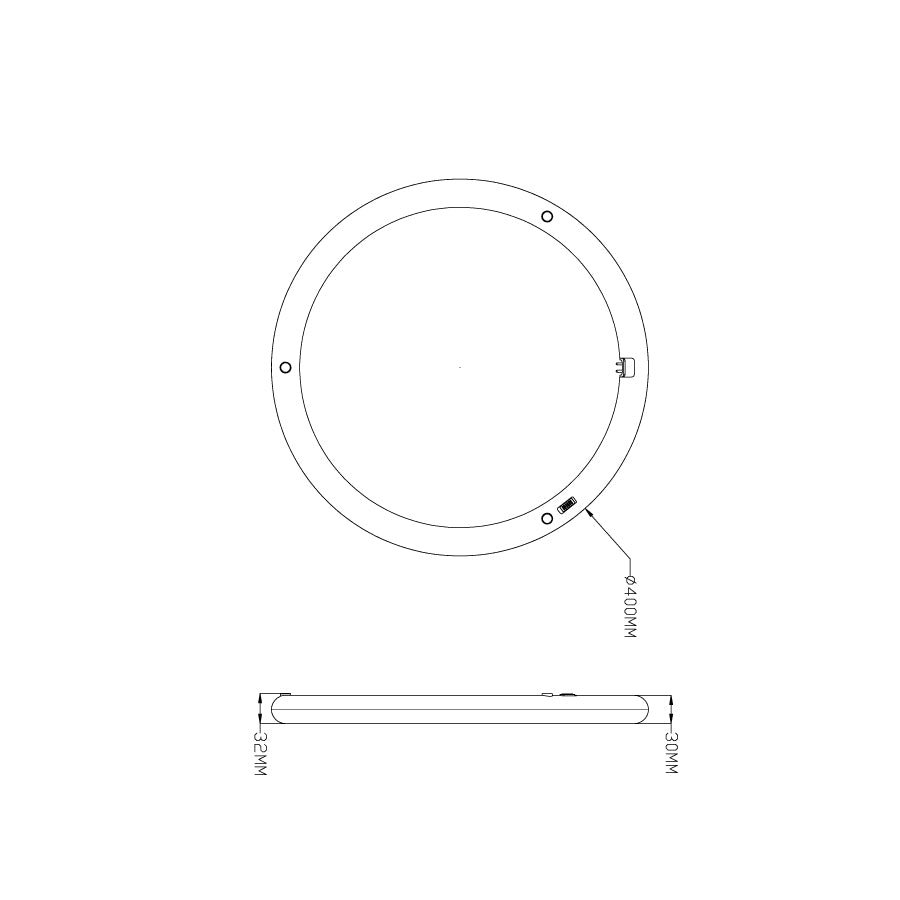 Lampada LED Circolare T9 24W C10Q Tricolor 3000K-4000K-6500K