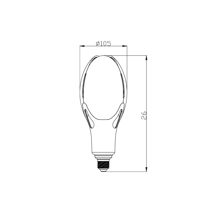 Lampada LED ovale 60W 7200 lumen attacco E27
