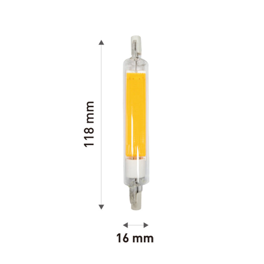 Lampadina LED R7S 8W Luce Calda/Naturale 118mm