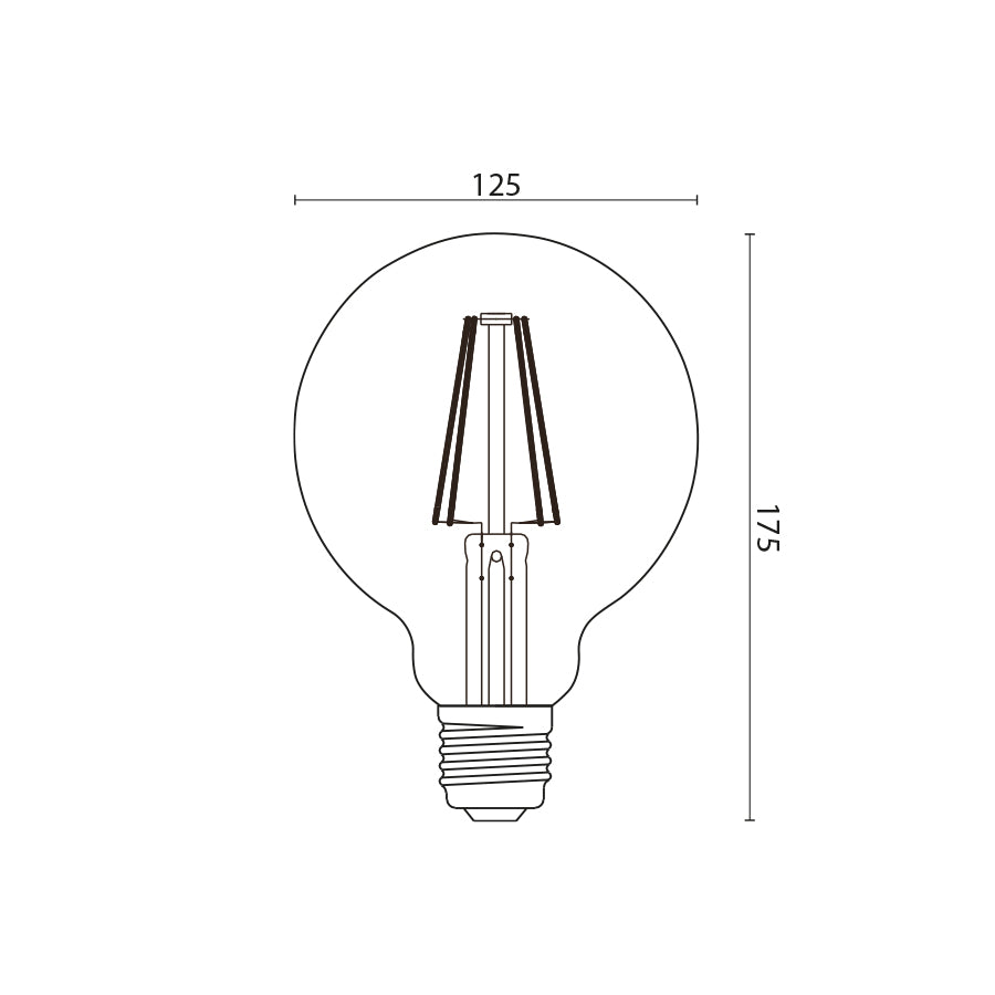 Lampadina LED Globo E27 11W 1521Lm Filamento Trasparente