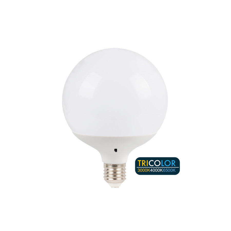 Lampadina LED Globo E27 18W 1820Lm Tricolor 3000K 4000K 6500K