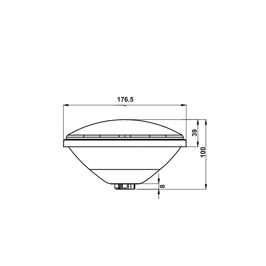 Lampada PAR56 12V AC/DC IP68 per piscine - 6500K - 30W - 3565 lumen