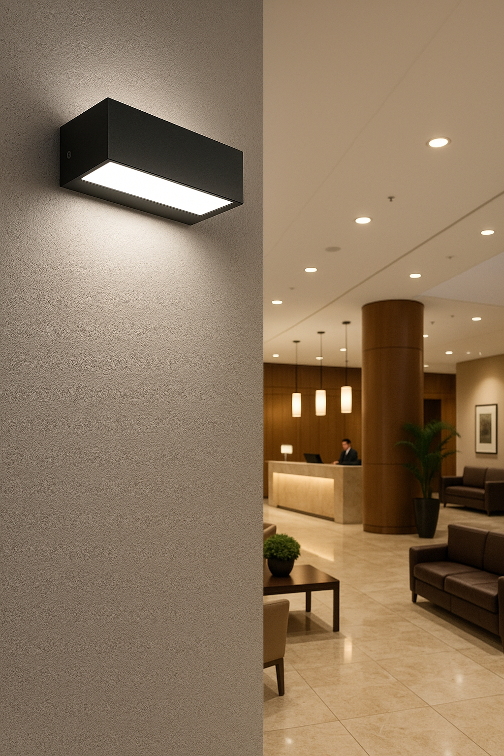 Faretto esterno up down LED 4000K 8W IP65 applique facciata –  resistente pioggia