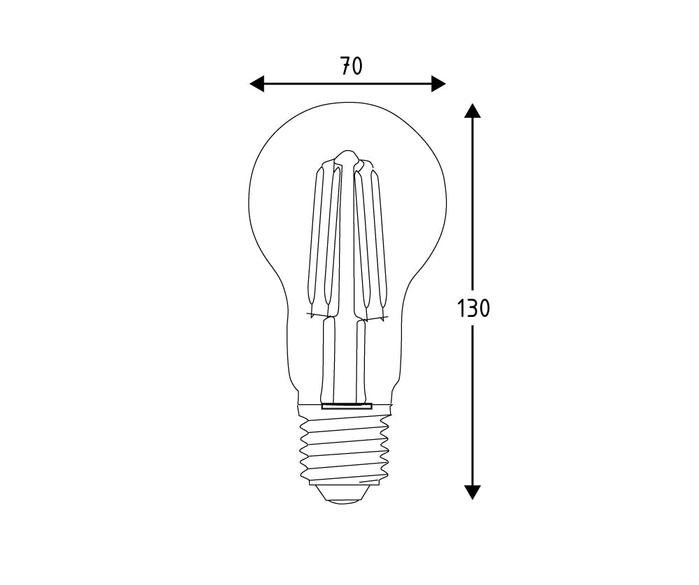 Lampada LED Goccia Filamento E27 – 10W Trasparente